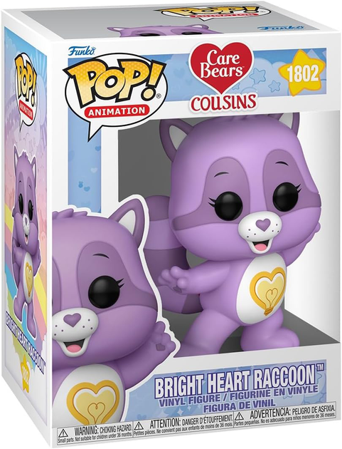 Фігурка Funko Pop! Animation Care Bears Cousins 1802 Bright Heart Raccoon 83494 (889698834940) - зображення 1