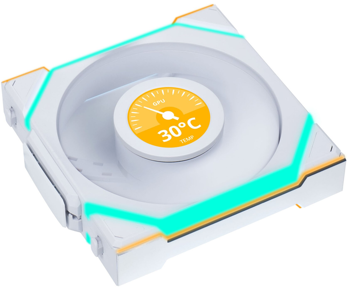 Zestaw wentylatorów Lian Li Uni Fan SL Wireless LCD 120 White (LULI-100) - obraz 4