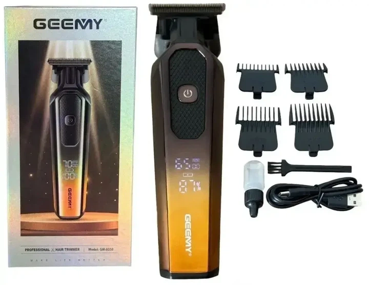 Машинка для стриження Geemy GM-8058Q з дисплеєм і 4 насадками 9989 - зображення 6