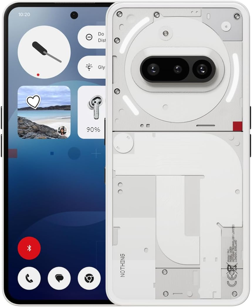 Smartfon Nothing Phone 3a 5G 8/128GB White (A10400143) - obraz 1