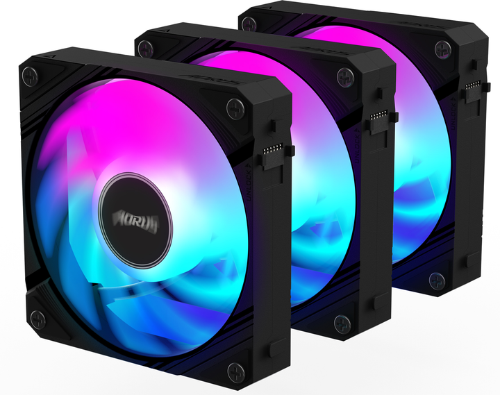 Zestaw wentylatorów Gigabyte Aorus EZ Chain Fan 120 Black (GP-ECFAN1203) - obraz 4