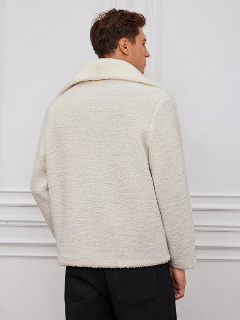 Куртка Шерпа демисезонная мужская SHEIN GD-00157779 S Белая (DN3012300059949) 