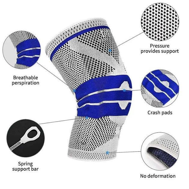 Колінний ортез Knee Pad із силіконовим кільцем розмір XL - изображение 4