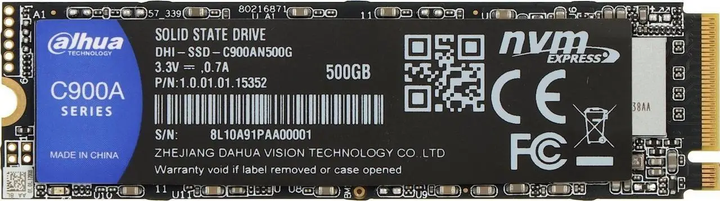 SSD диск Dahua C900A 512GB M.2 2280 PCIe 3.0 x4 3D NAND (TLC) (SSD-C900AN500G) - зображення 2