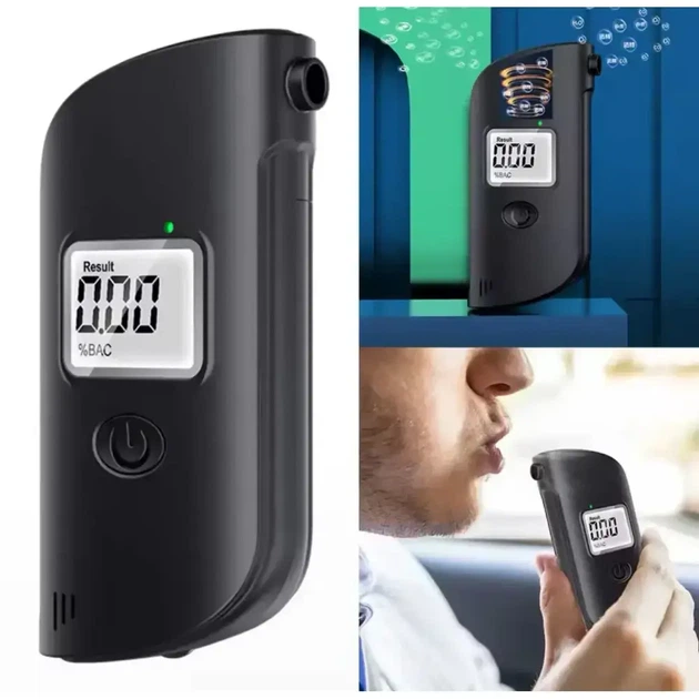 Алкотестер с LCD дисплеем от батареек / Тестер на алкоголь / Алкометр / Алкотестер портативный - изображение 3