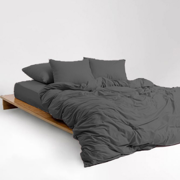 Простирадло MirSon Soft Touch of Satin 005 Charcoal 180x220 см від Rozetka на платформі USKIDKA Акція на Простирадло MirSon Soft Touch of Satin 005 Charcoal 180x220 см від Rozetka