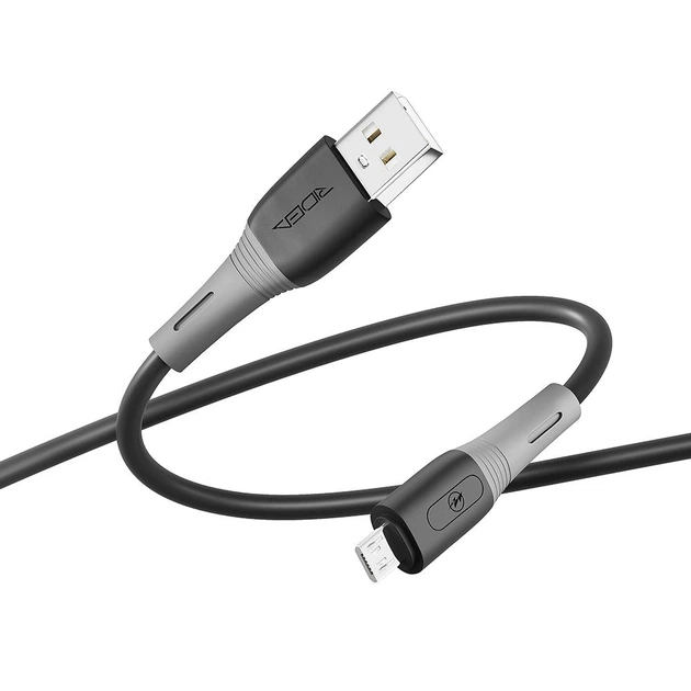 USB-кабель Ridea RC-SI35 Silicone Pro Micro-USB 3A 1м Black (3180) - изображение 4