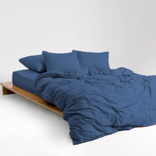 Акція на Підковдра MirSon Soft Touch of Satin 011 Navy 220х240 см від Rozetka