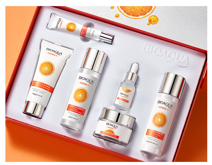 Подарочный набор для лица Bioaqua Vitamin C Set, увлажняющий, с витамином С, 6 средств - изображение 3