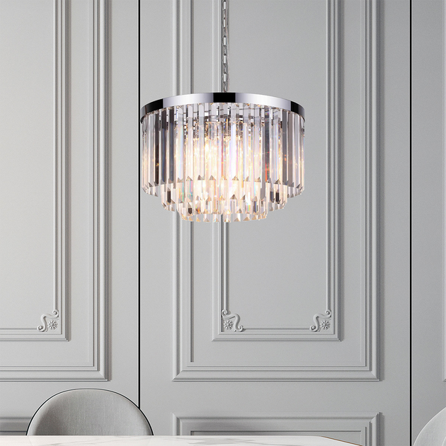 Lampa wisząca Vetro Light Prestige Series Vetro 5 x E14 srebna (LP-2910/5P) - obraz 4