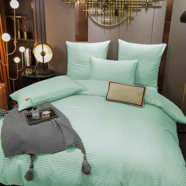 Підковдра MirSon Royal Soft Stripe 30-0013 Azure 160х220 см від Rozetka на платформі USKIDKA Акція на Підковдра MirSon Royal Soft Stripe 30-0013 Azure 160х220 см від Rozetka