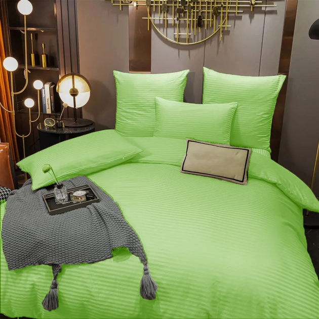 Акція на Підковдра MirSon Royal Soft Stripe 30-0016 Light Green 175х210 см від Rozetka