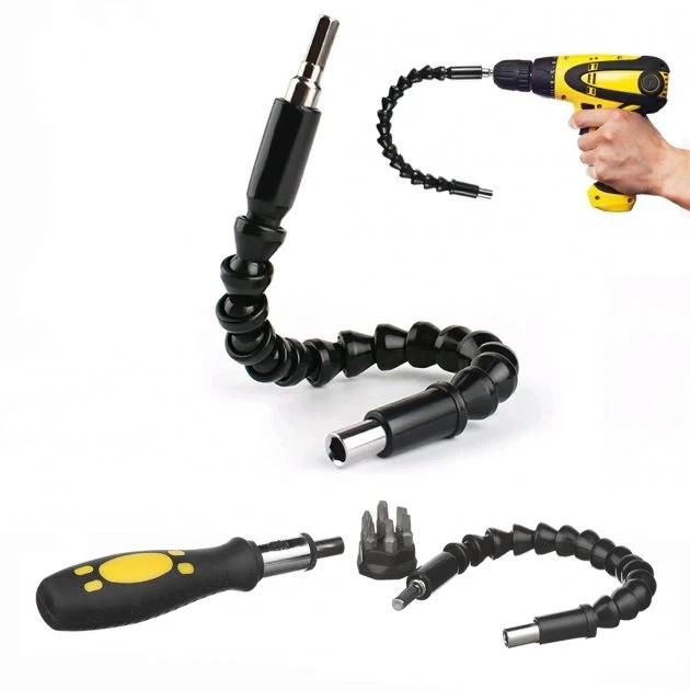 Гибкая отвертка универсальная с трещоткой и сменными насадками 6 шт Snake Bit TOOL - изображение 3