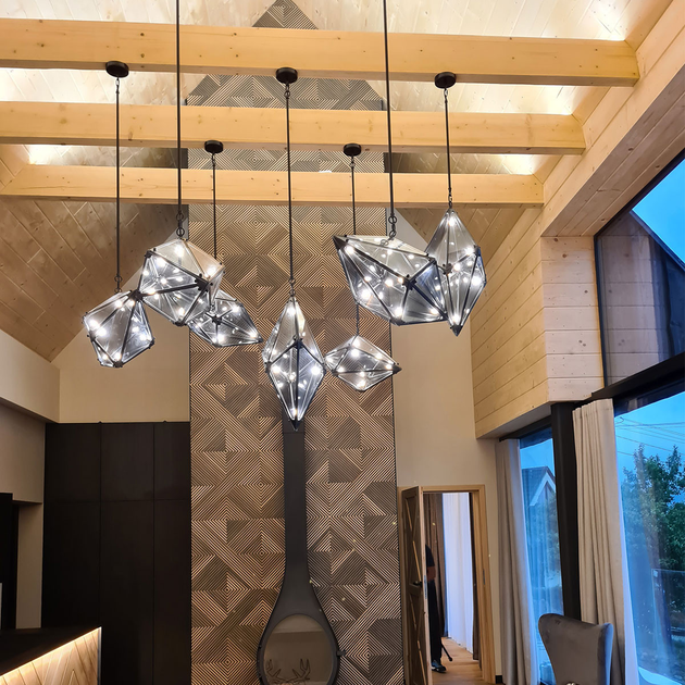 Підвісний світильник Light Prestige Горизонтальне сузір'я 7 x G9 димчасто-чорний (LP-056/1P BK) - зображення 2