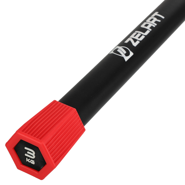 Body Bar Бодібар Zelart 3кг FI-5457-3 (довжина 123см, вуглецева сталь (Carbon steel), TPU) - изображение 4