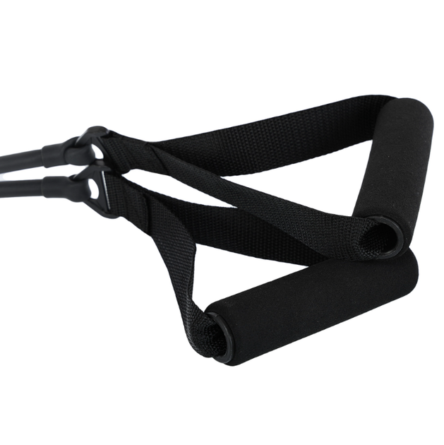 Еспандер трубчастий з ручками та лямками для ніг BODY SHAPER SP-Sport 10046 чорний - Фото 8 Еспандер трубчастий з ручками та лямками для ніг BODY SHAPER SP-Sport 10046 чорний - зображення 8
