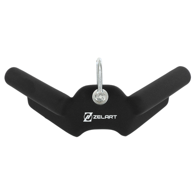 Рукоятка для тяги з вузьким хватом Zelart TA-5371 30см чорний - зображення 4