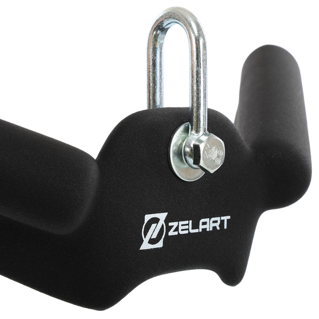 Рукоятка для тяги з вузьким хватом Zelart TA-5371 30см чорний - зображення 8