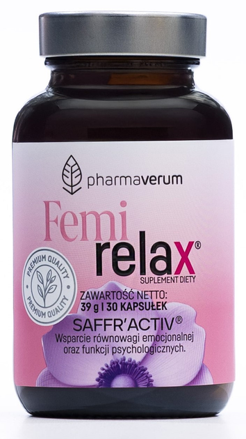 Suplement diety Pharmaverum Femirelax Witamina B i szafran 30 kapsułek (5906970536042) - obraz 2