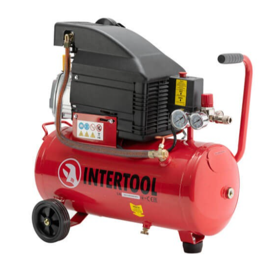 Компресор Intertool PT-0010 24 л 1.5 кВт - Фото 2 Компресор Intertool PT-0010 24 л 1.5 кВт - зображення 2