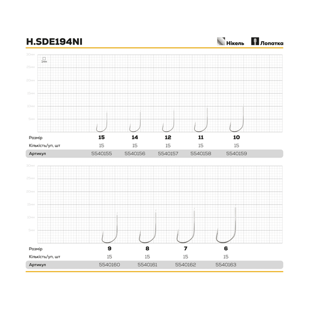 Крючок Hayabusa Match H.SDE194NI №15 (15шт) - изображение 2