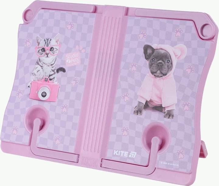 Подставка для книг Kite Studio Pets Пластиковая Розовая (SP25-391) - изображение 2