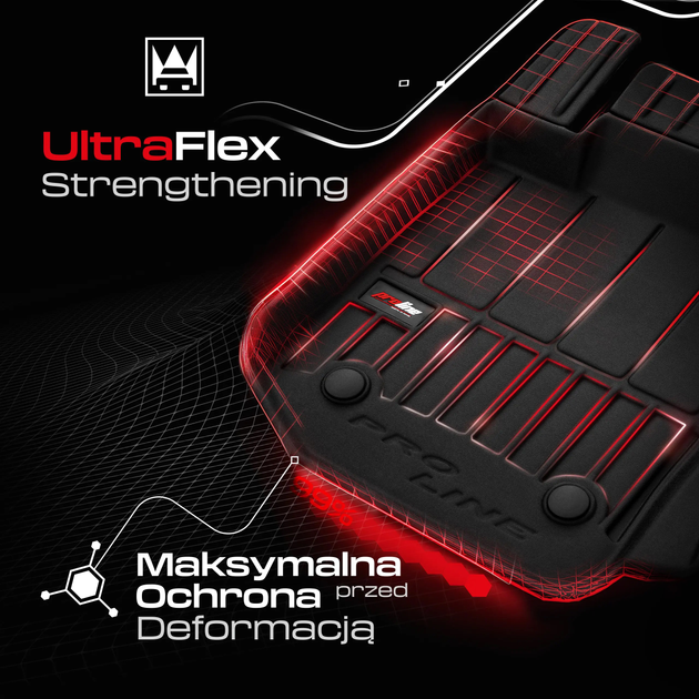 Комплект автомобільних килимків Frogum ProLine 3D для Toyota C-HR з 2016 4 шт (5902643407732) - зображення 6