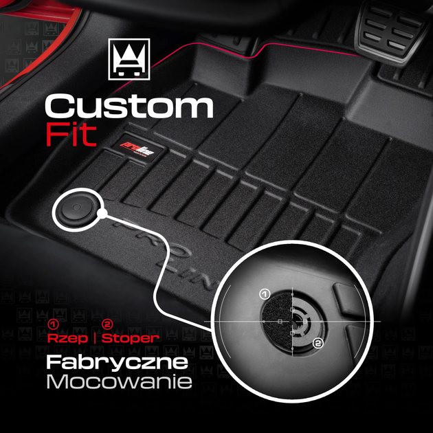 Комплект автомобільних килимків Frogum ProLine 3D для Volkswagen Passat B8 2014-2022 4 шт (5902643407626) - зображення 3