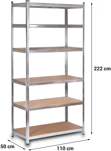 Regał magazynowy Humberg HR-815 222 x 110 x 50 cm (5908220470007) - obraz 6