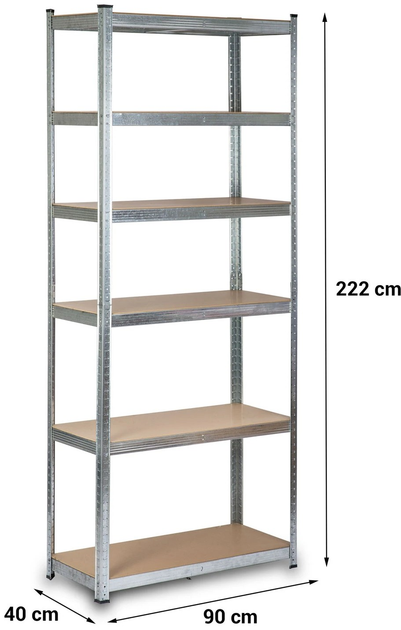 Regał magazynowy Humberg HR-814 222 x 90 x 40 cm (5902854519996) - obraz 6