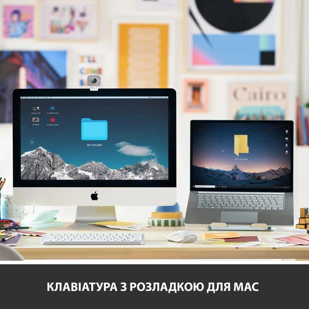 Клавиатура Logitech MX Keys Mini For Mac Wireless Illuminated Pale Gray (920-010526) - Фото 2 Клавиатура Logitech MX Keys Mini For Mac Wireless Illuminated Pale Gray (920-010526) - изображение 2