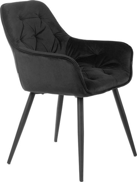 Стілець для кухні та вітальні HOMLA FLOSSI 57 x 63 x 84 см Black (5902869999189) - зображення 1
