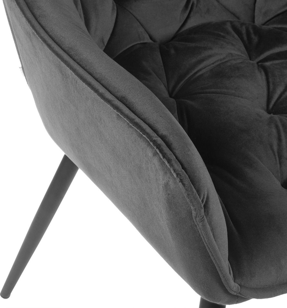 Стілець для кухні та вітальні HOMLA FLOSSI 57 x 63 x 84 см Black (5902869999189) - зображення 7