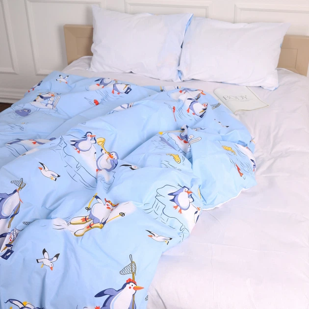 Комплект постельного белья MirSon Двуспальный 175х210 см 17-0619 Funny penguin Бязь (2200008193911) - Фото 6 Комплект постельного белья MirSon Двуспальный 175х210 см 17-0619 Funny penguin Бязь (2200008193911) - изображение 6