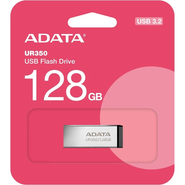 Флеш-накопичувач Adata Flash 128Gb USB 3.2 UR 350 Silver/Black (UR350-128G-RSR/BK) - Фото 4 Флеш-накопичувач Adata Flash 128Gb USB 3.2 UR 350 Silver/Black (UR350-128G-RSR/BK) - зображення 4