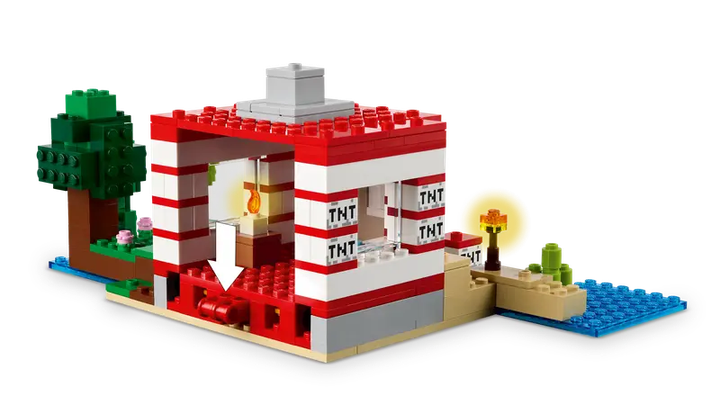 Zestaw klocków LEGO Minecraft Dom TNT w dżungli, 287 el. 21275 (5702017815497) - obraz 5