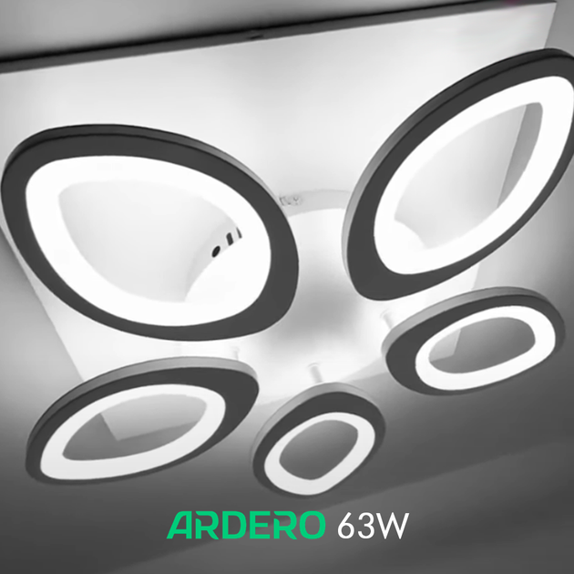 LED люстра Ardero AL6155 ARD 63W SOFI 5350Lm 5000K лепестковая белая (светильник без пульта) Ø520х85мм - изображение 2