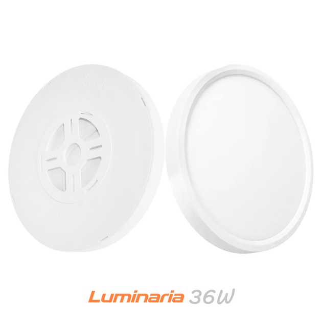 Светильник светодиодный накладной GLR-36W WHITE Luminaria 5000K 3960Lm 220V IP20 Ø400x23мм 36Вт белый - Фото 2 Светильник светодиодный накладной GLR-36W WHITE Luminaria 5000K 3960Lm 220V IP20 Ø400x23мм 36Вт белый - изображение 2