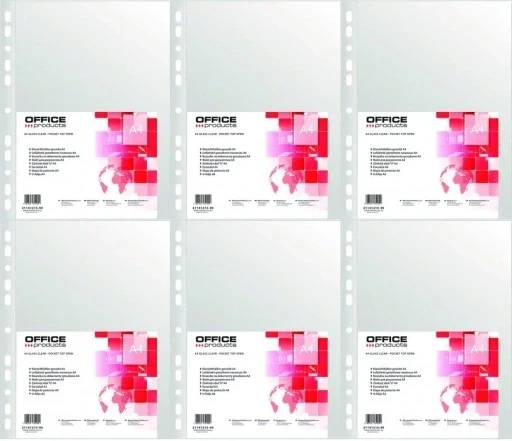 Файлики а4 Office Products 100шт для документів обгортка 40 мікрон прозора набір 6 упаковок - Фото 1 Файлики а4 Office Products 100шт для документів обгортка 40 мікрон прозора набір 6 упаковок - изображение 1