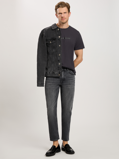 Футболка бавовняна довга чоловіча Cross Jeans 16052-021 2XL Антрацит (8697319727562) - зображення 3