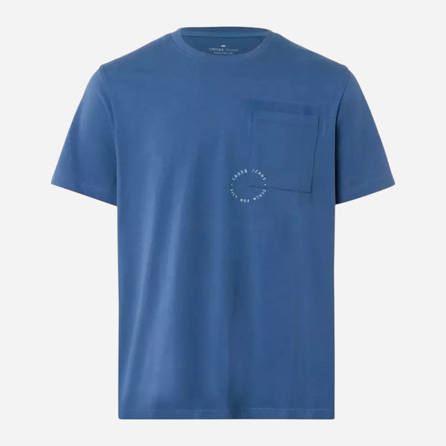 T-shirt męski bawełniany Cross Jeans 16055-005 M Niebieski (8697319727883) - obraz 5
