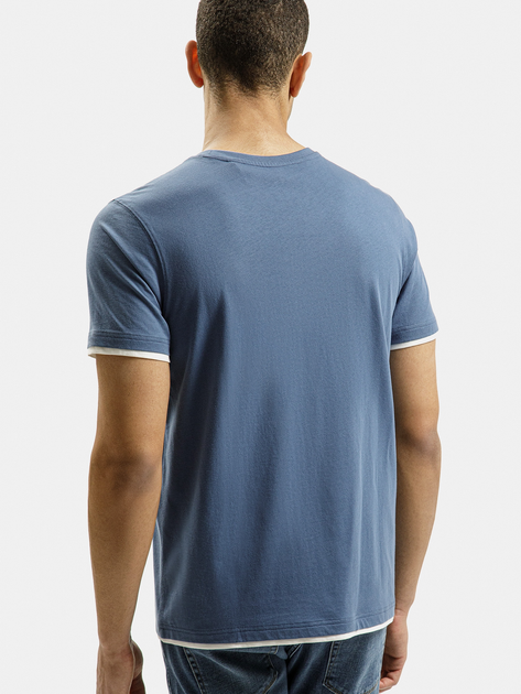 T-shirt męski bawełniany Cross Jeans 16057-005 L Niebieski (8697319728095) - obraz 2