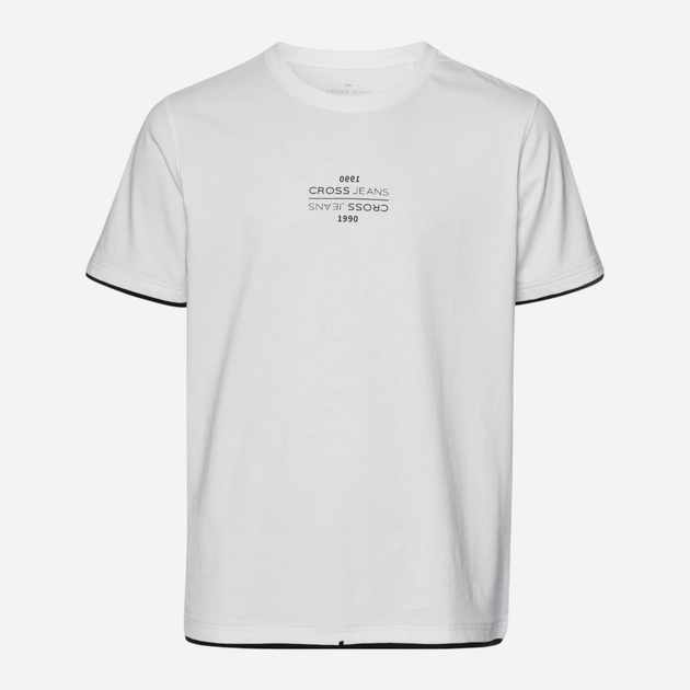 T-shirt męski bawełniany Cross Jeans 16057-008 S Biały (8697319728026) - obraz 6