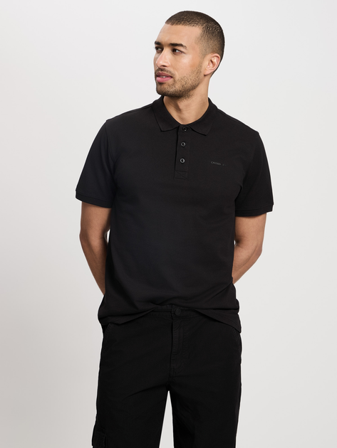 Koszulka polo męska Cross Jeans 16087-020 M Czarna (8697319729139) - obraz 1