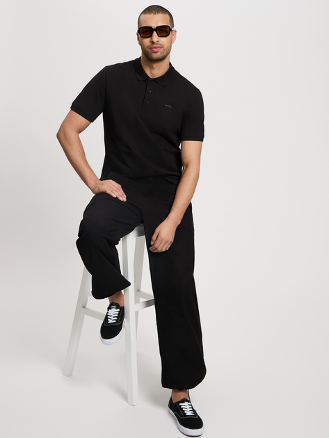 Поло довге чоловіче Cross Jeans 16087-020 S Чорне (8697319729122) - зображення 3