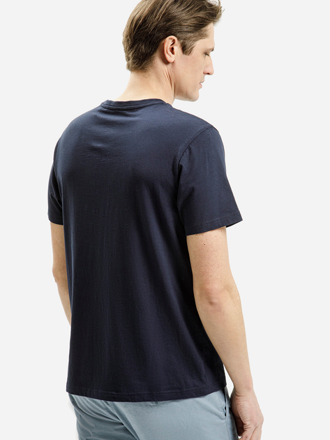 Футболка бавовняна довга чоловіча Cross Jeans 16107-001 S Темно-синя (8697319729979) - зображення 2