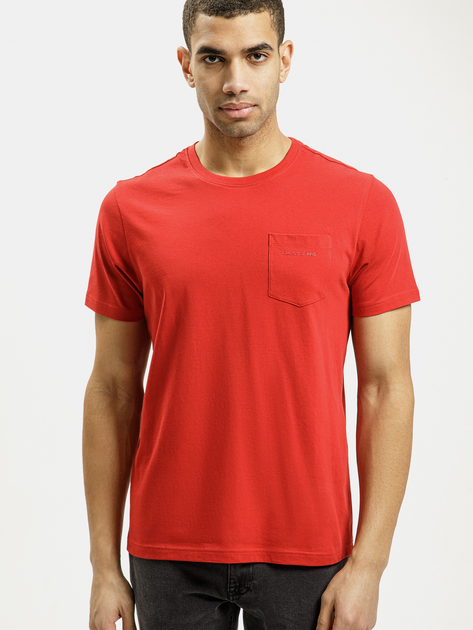 T-shirt męski bawełniany Cross Jeans 16107-007 M Czerwony (8697319729887) - obraz 1