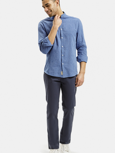 Сорочка бавовняна чоловіча Cross Jeans 35602-005 XL Синя (8697319764789) - зображення 3