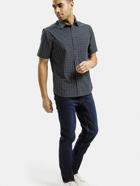Сорочка бавовняна літня чоловіча Cross Jeans 35610-001 M Темно-синя (8697319765090) - зображення 3