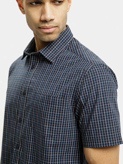 Сорочка бавовняна літня чоловіча Cross Jeans 35610-001 XL Темно-синя (8697319765106) - зображення 4